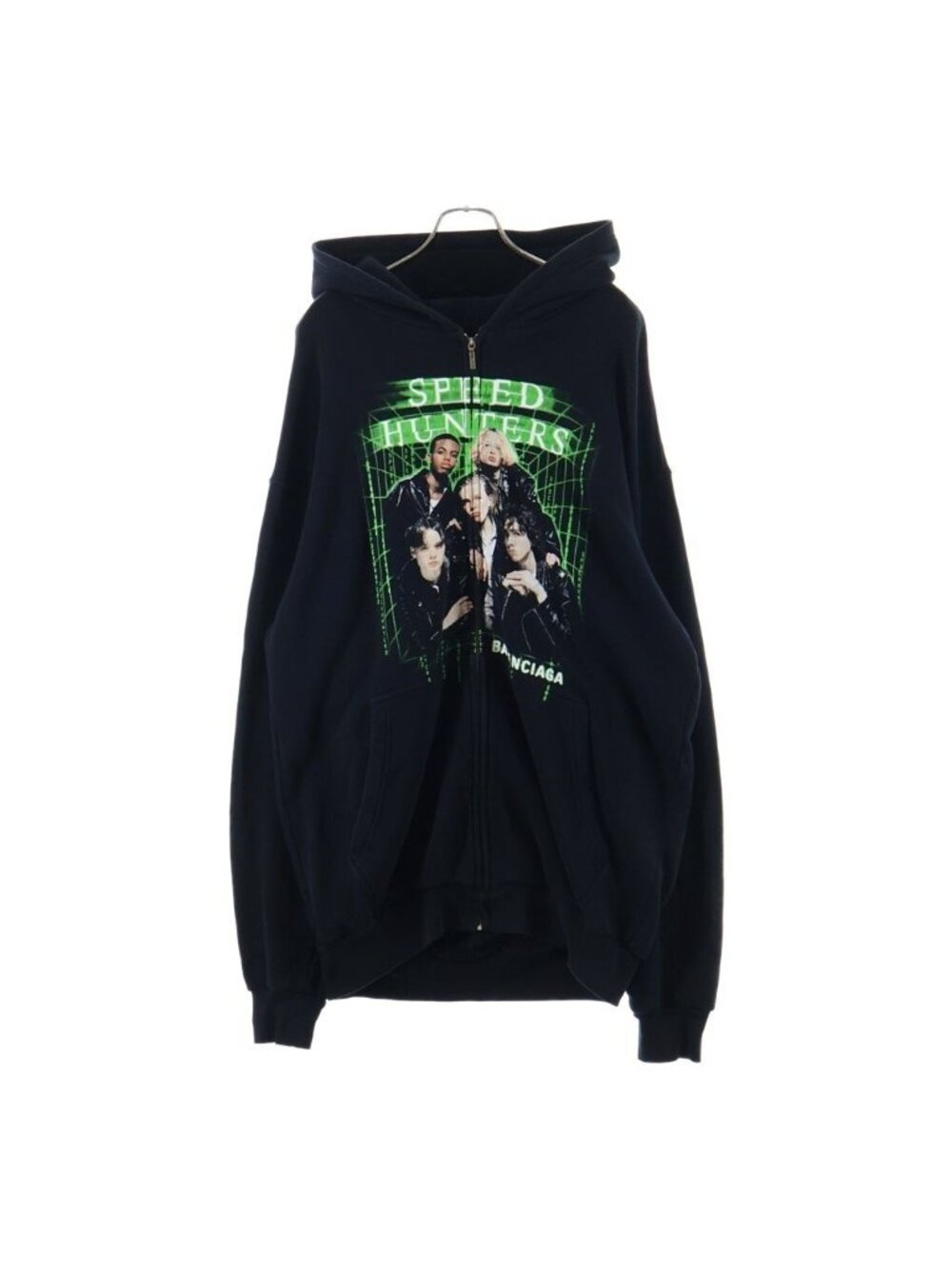 Balenciaga 19 SS Speed Hunters Zip UP Hoodie Sweatshirt Black